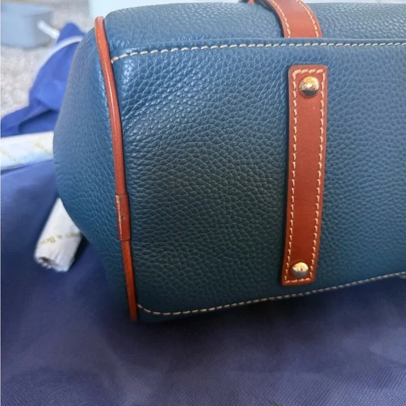 NTW Large Pebbled Leather Satchel in color Jeans - Picture 7 of 10